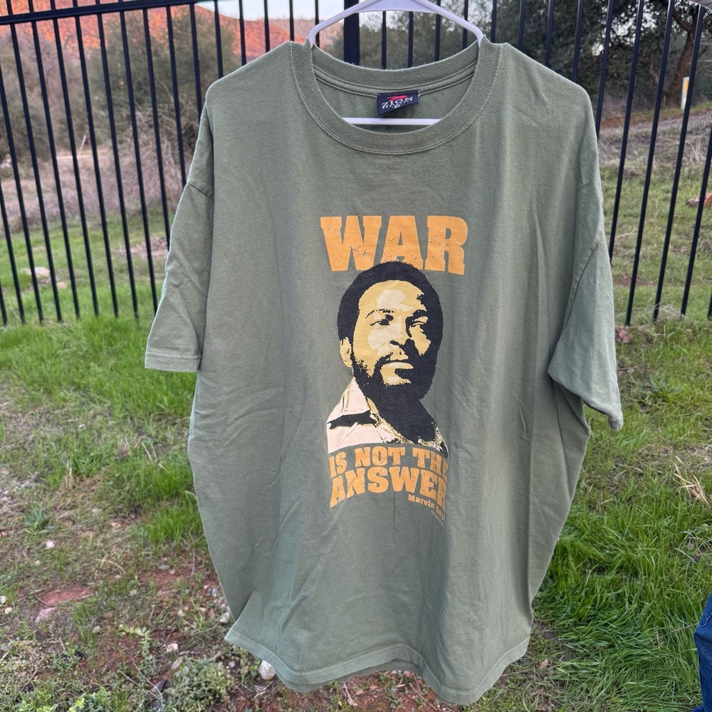 2005 Marvin Gaye War Is Not The Answer T-Shirt 2X